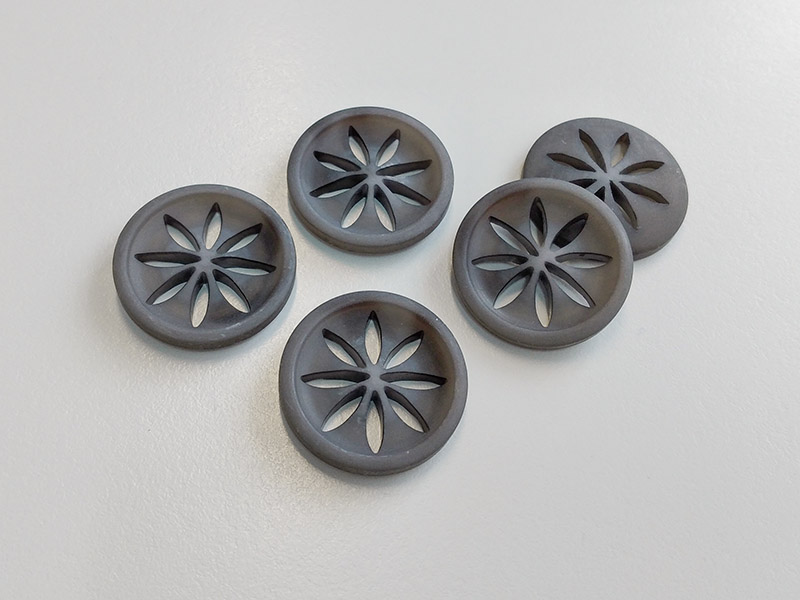 www.knopfparadies.de - 6532dg - Außergewöhnliche Kunststoffknöpfe in Hornoptik
