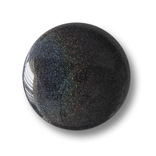 www.Knopfparadies.de - 1468bu -Schwarz glänzende Glitzerknöpfe aus Kunststoff