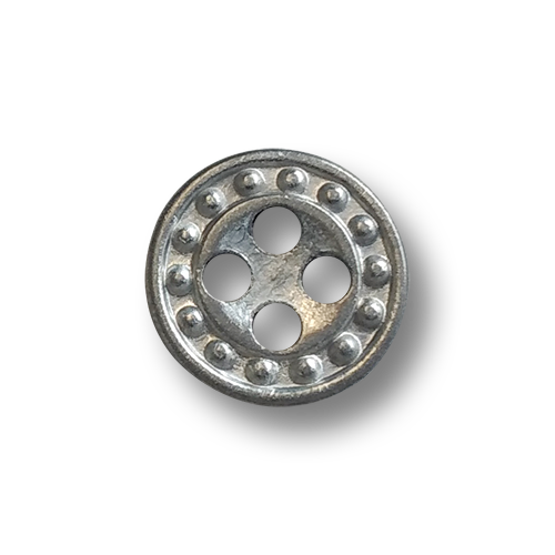 www.knopfparadies.de - 4004gz - Blusenknöpfe / Kinderknöpfe / Puppenknöpfe aus Metall mit vier Löchern