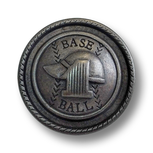 Eisenfarbener Base Ball Knopf
