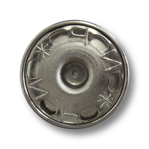 www.Knopfparadies.de - 4390si - Silberne Druckknöpfe aus Metall