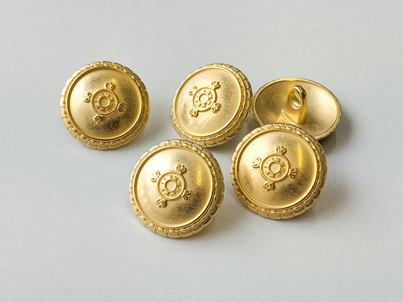 www.knopfparadies.de - 2382go - Goldfarbene Metallknöpfe