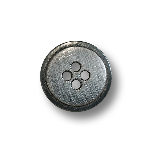 www.knopfparadies.de - 6942ts - Günstige, flache Metallknöpfe mit vier Knopflöchern