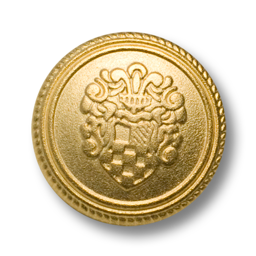 Klassische Blazerknöpfe mit Wappenmotiv in matt gold