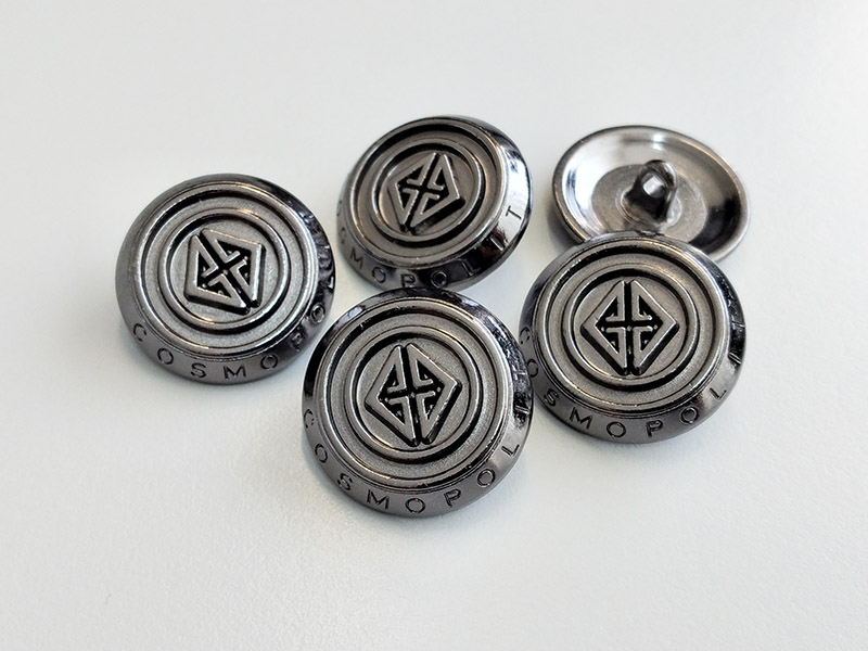www.knopfparadies.de - 3092ch - Chromfarbene Metallknöpfe