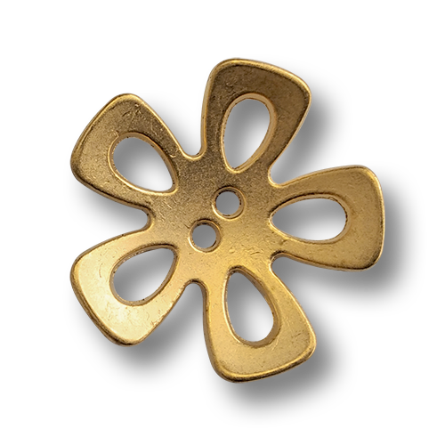 www.knopfparadies.de - 4663go - Matt goldfarbene Metallknöpfe - günstigere B-WARE