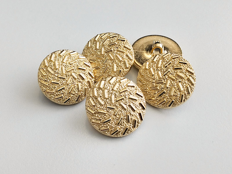 www.knopfparadies.de - 6350go - Goldfarbene Schmuckknöpfe aus Kunststoff
