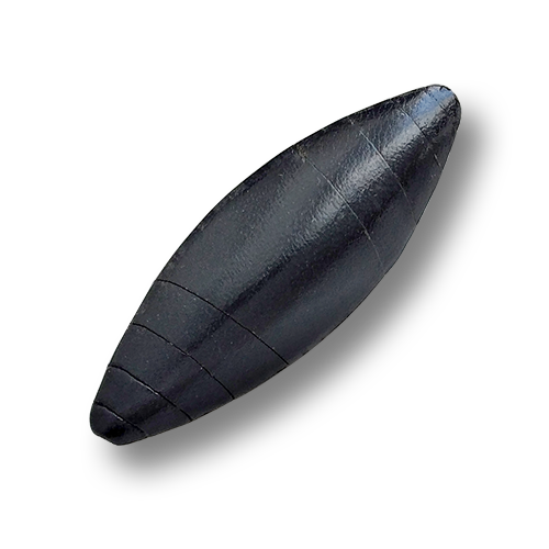 www.knopfparadies.de - 6900bl-13x37 - Dunkelblaue Knebelknöpfe aus Leder