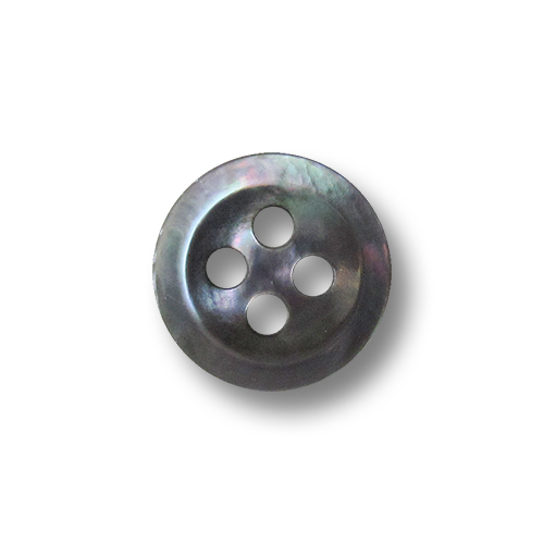 www.Knopfparadies.de - 2688gr - Kleine Vierloch Perlmuttknöpfe in Grau