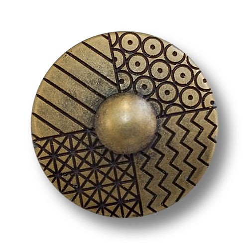 www.knopfparadies.de - 6006am - Altmessingfarbene Kunststoffknöpfe