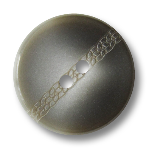 www.knopfparadies.de - 3027wg - Grau weiß schattierte Kunststoffknöpfe in Tabletten Form mit Zierband