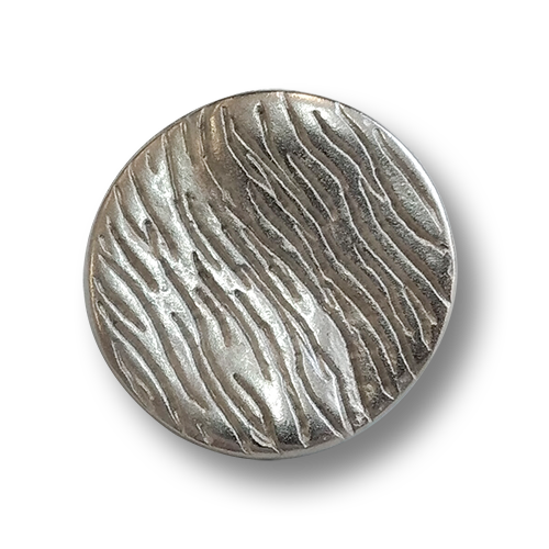 www.knopfparadies.de - 6073si - Silberfarbene Metallknöpfe mit Animal Muster Zebra