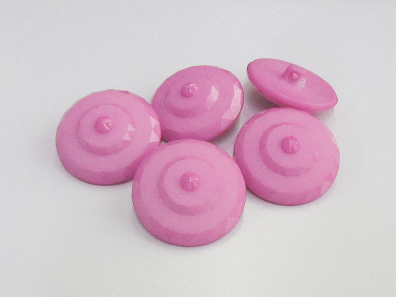 www.Knopfparadies.de - 5976pi - Traumhafte große Ösenknöpfe in Rosa aus Kunststoff
