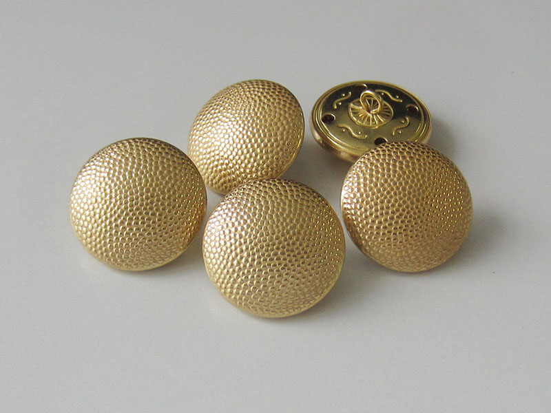 www.knopfparadies.de - 0147go - Gekörnte Uniformknöpfe aus goldfarbenem Metallbledch