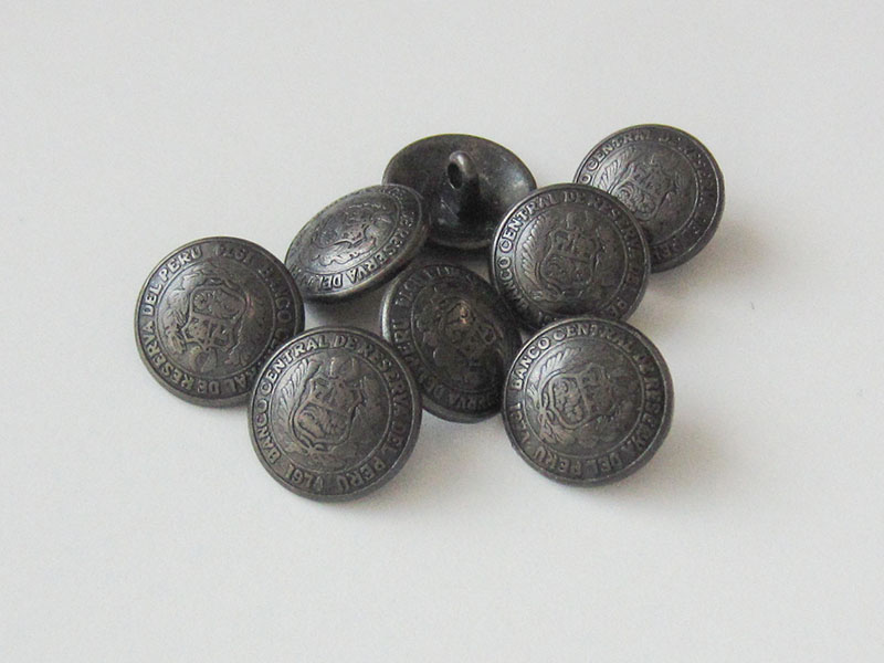 Klassischer Münz Metall Knopf mit Wappen für Blazer