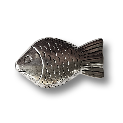Hübsche, versilberte Kunststoff Perlen in Form eines Fisches