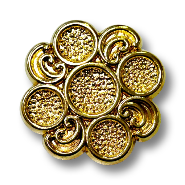 Metall Knöpfe goldfarben extravagant mit Ösenbefestigung