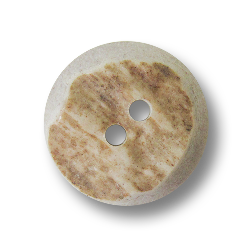 www.Knopfparadies.de - 3168hh - Naturfarbene Hirschhornknöpfe mit zwei Knopflöchern