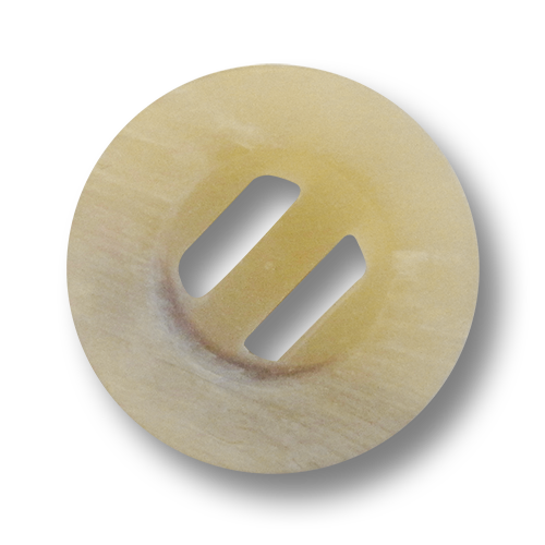 www.Knopfparadies.de - 4220be - Natur beige braune Schlitzknöpfe aus Kunststoff wie Büffelhornknöpfe