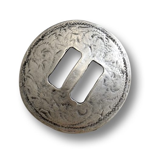 www.knopfparadies.de - 6831as - Altsilberfarbene, riesige Metallknöpfe