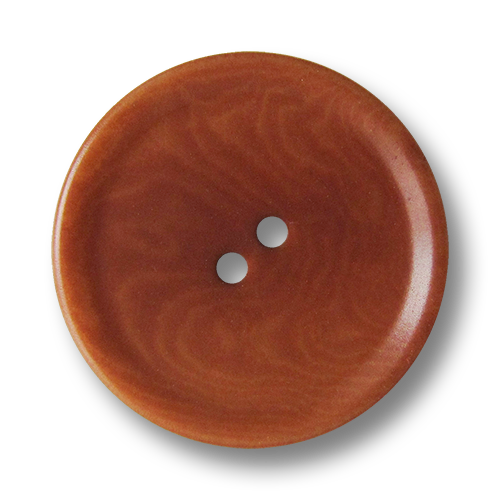www.Knopfparadies.de - 1612mb - Zarte Zweiloch Steinnussknöpfe in Mittelbraun