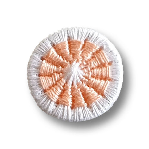 www.knopfparadies.de - 6979la -  Hübsche lachs-weiße Knöpfe aus einem Faden