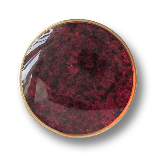 www.Knopfparadies.de - 3810ro - Schimmernde rot goldene Kunststoffknöpfe in Metalloptik