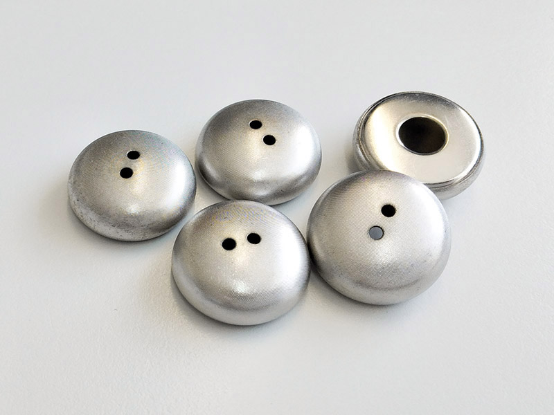 www.knopfparadies.de - 6313si - Leichte, hohle Metallknöpfe aus Blech - B-WARE!