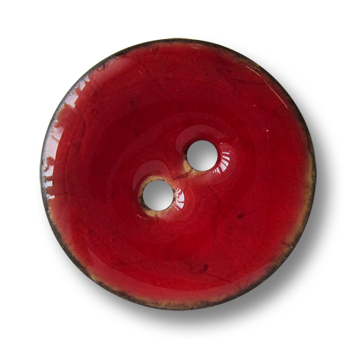 www.knopfparadies.de  1518ro - Kokosnussknöpfe, rot lackiert