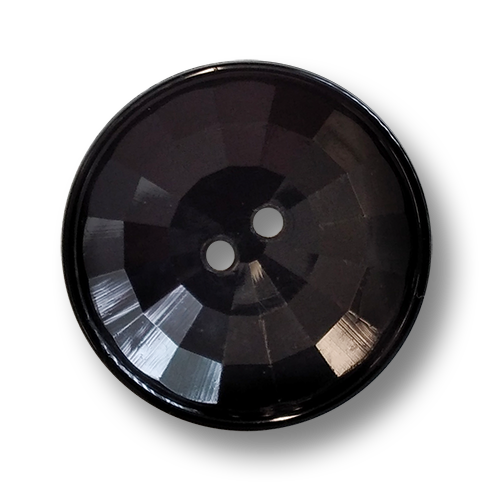 www.knopfparadies.de - 0056db- Dunkelbraune (fast schwarze) Kunststoffknöpfe, fast wie Glasknöpfe