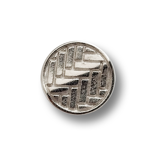 Kleiner silberfb. Metall Knopf mit Flecht Muster