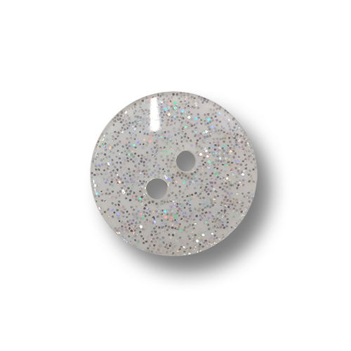 www.knopfparadies.de - 6218gl - Kleine, hell glitzernde Kunststoffknöpfe mit zwei Löchern