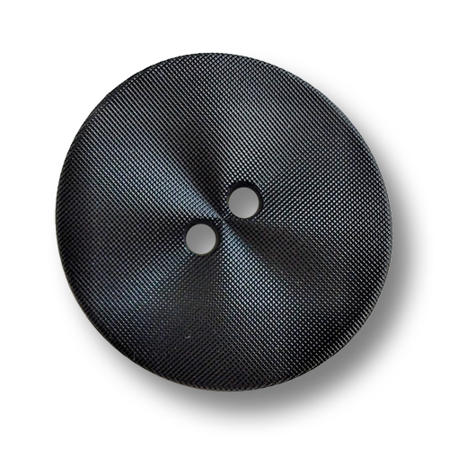 www.knopfparadies.de - 6419sc - Schwarze Mantelknöpfe aus Kunststoff in Wellendesign