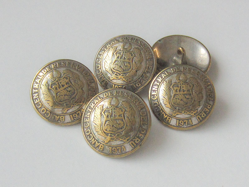 Klassischer Münz Metall Knopf mit Wappen für Blazer