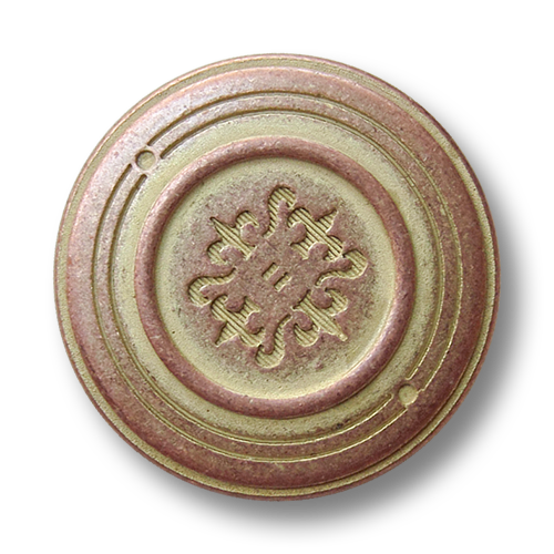 www.Knopfparadies.de - 5554ku - Edle Metallknöpfe mit Lilien Motiv