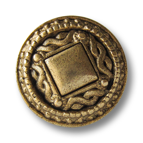 www.knopfparadies.de - 1499ag - Mondäne Metallknöpfe in Altgold