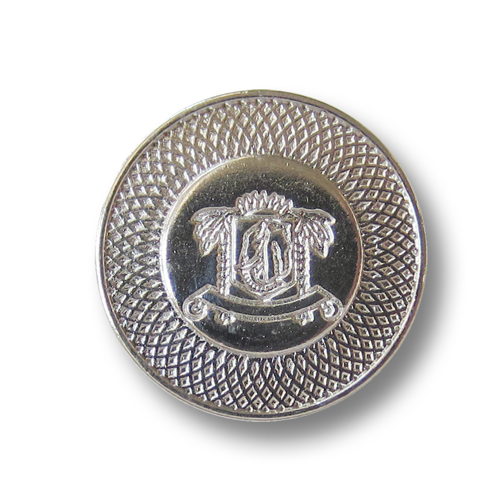 Ösenknöpfe in silber mit Wappenmotiv
