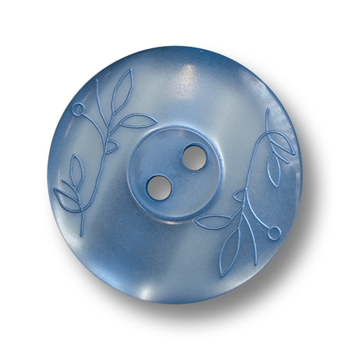 www.knopfparadies.de - 6193hb - Blau schimmernde Kunststoffknöpfe mit zwei Löchern