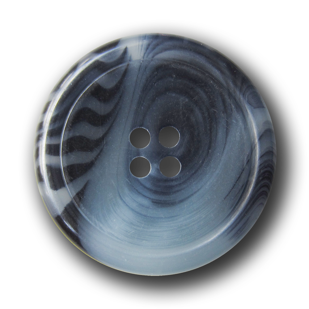 Klassische, blau melierte 4-Loch-Knöpfe