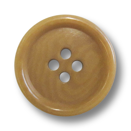 www.knopfparadies.de - sn576hb -  Ockerfarbene Steinnussknöpfe mit vier Löchern