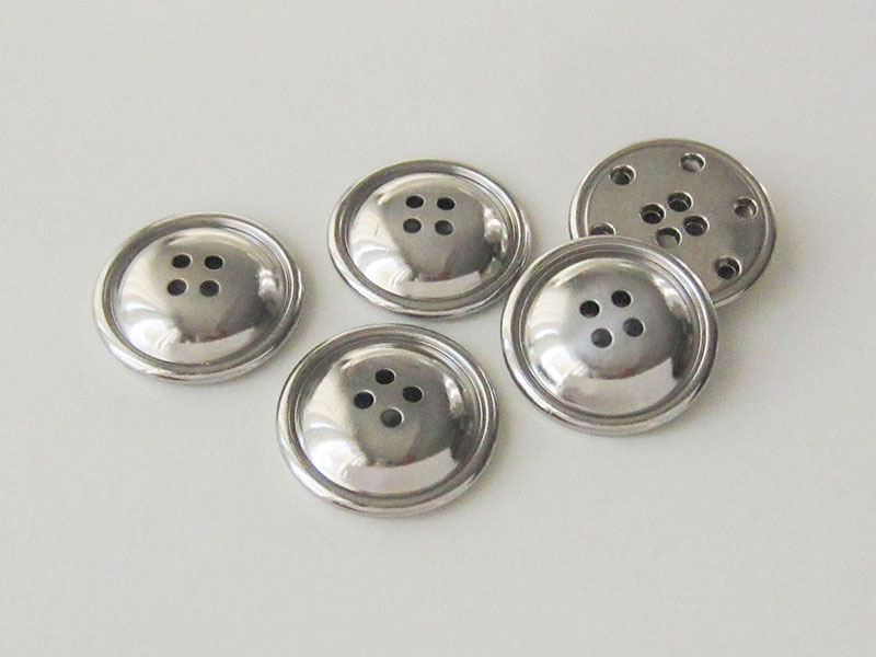 www.Knopfparadies.de - 5960si - Leichte Metallknöpfe in Silber