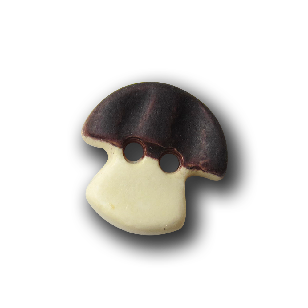 Süßer kleiner Kinder oder Trachten Knopf in Pilz Form