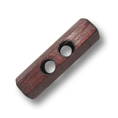 www.knopfparadies.de - h197r - Rotbraune Knebelknöpfe aus Holz