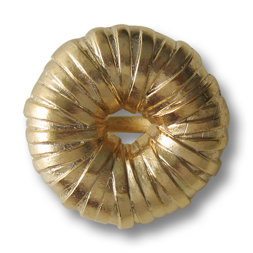 Ausgefallene goldfarbene Ösen Kunststoffknöpfe wie ein umwickelter Ring