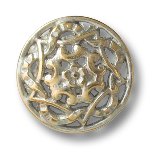 www.knopfparadies.de - 3180bi - Bicolor Metallknöpfe in gold- und silberfarben