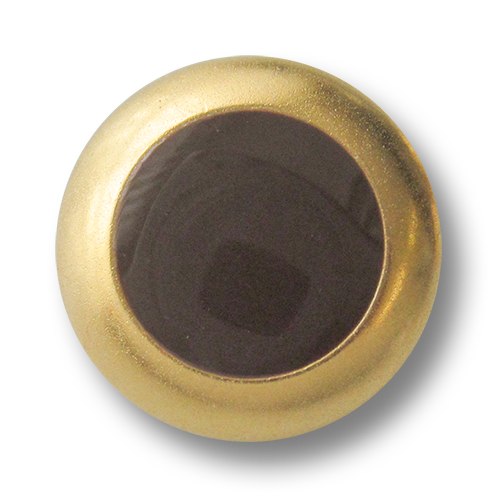 www.Knopfparadies.de - 3085db - Dekorative Ösenknöpfe aus Metall in Gold & Dunkelbraun