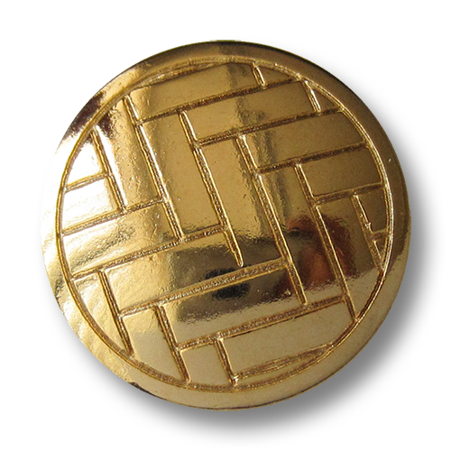 www.Knopfparadies.de - 4184go - Goldene Metallknöpfe mit Web Muster