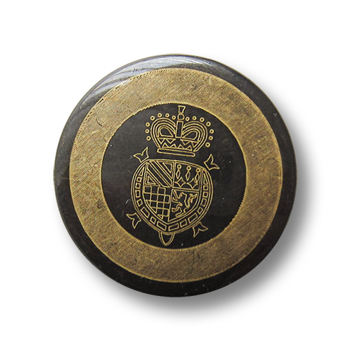 www.Knopfparadies.de - 4157eg - Edle Metallknöpfe mit Wappen & Krone