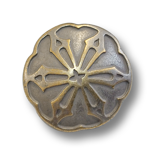 www.knopfparadies.de - 0353ms - Nostalgische Metallknöpfe in Bicolor-Legierung