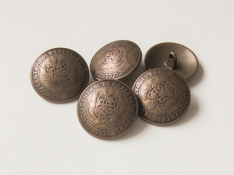 Klassischer Münz Metall Knopf mit Wappen für Blazer